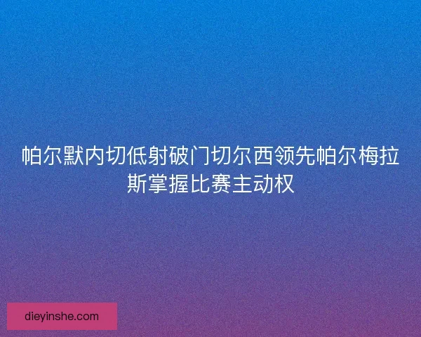 帕尔默内切低射破门切尔西领先帕尔梅拉斯掌握比赛主动权