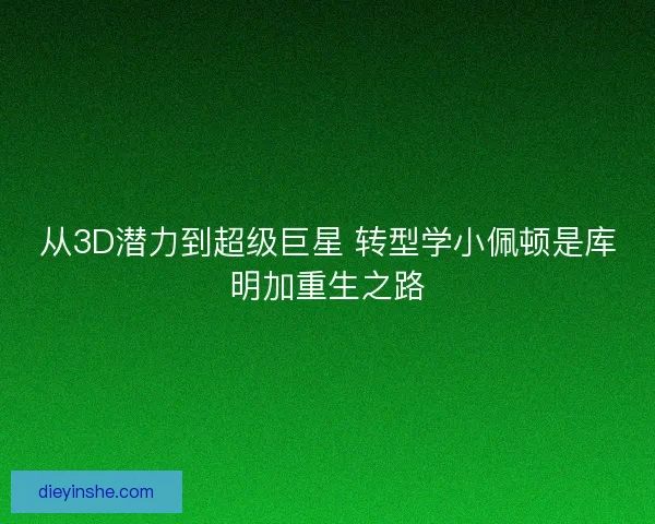 从3D潜力到超级巨星 转型学小佩顿是库明加重生之路