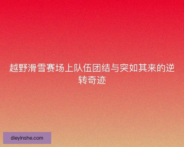 越野滑雪赛场上队伍团结与突如其来的逆转奇迹